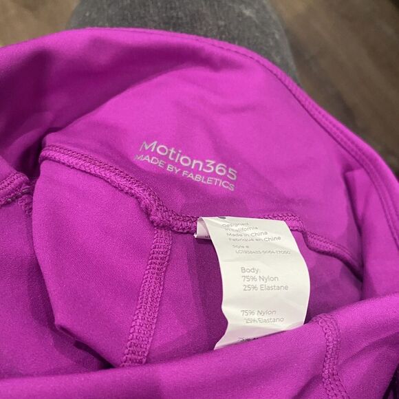 Fabletics Trinity Mid-Rise Pocket 7/8 Orchid Purple leggings running Size Large - Picture 7 of 9